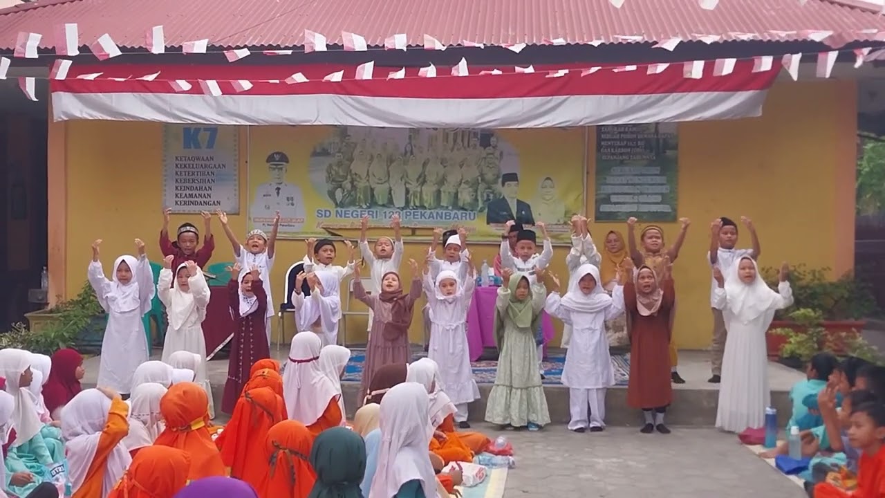 Penampilan Kelas 1 SDN 123 Pekanbaru Tahun 2024 Lagu Maulid Nabi