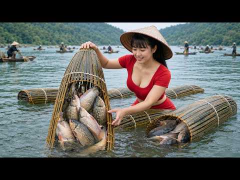 [ TIMELAPSE ] She Lifted the Fish Traps and Found a Huge Fresh Fish Harvest