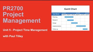 PR2700 - Unit 5 - Project Time Managment
