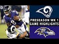 Rams vs. Ravens Highlights | NFL 2018 Preseason Week 1