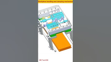 Workpiece handling and clamping mechanism #machine #solidwork #design #cad