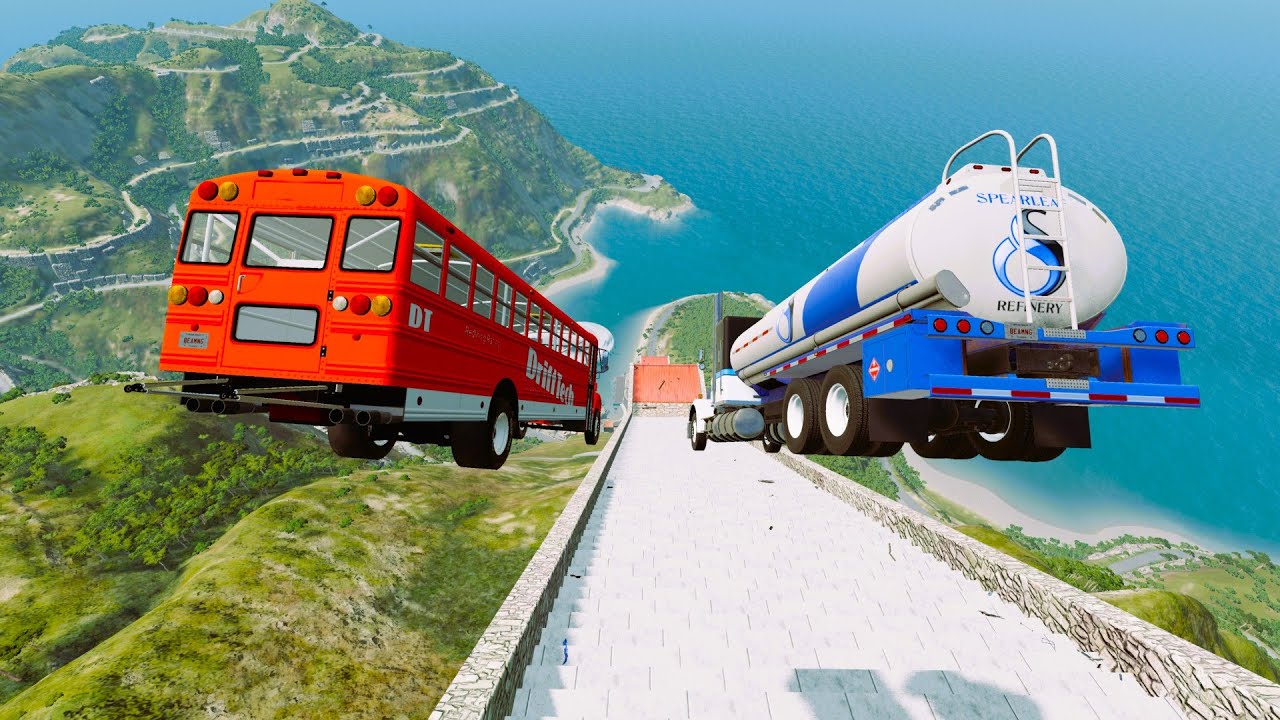 Small AND Big  Speed Cars jumps RMD random cars #35 | BeamNG Drive