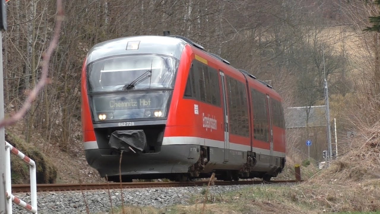 die ERZGEBIRGSBAHN Pt.III // von Annaberg-Buchholz Unterer Bahnhof nach Thermalbad-Wiesenbad \\