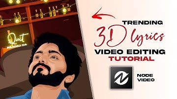 Trending 3D Lyrics video editing like Ae 🥵🔥 Node video Tutorial in tamil | Crazy Tech