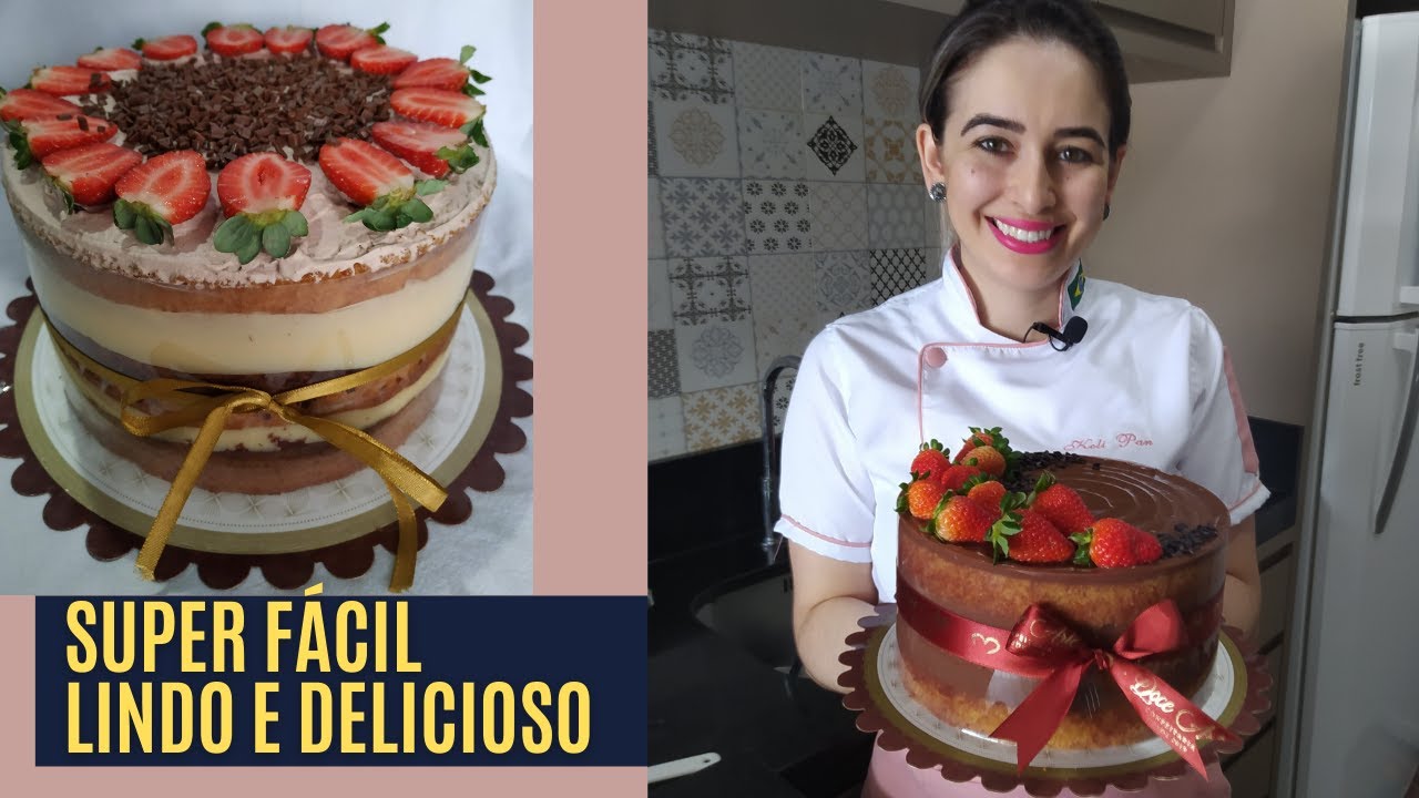 MONTAGEM BOLO NO ACETATO. SUPER FÁCIL E DELICIOSO.