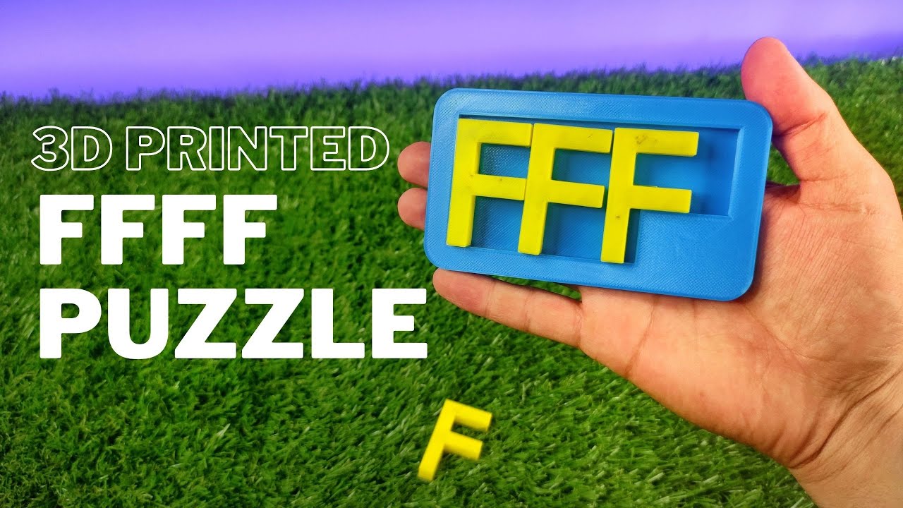 3D printed F Puzzle 