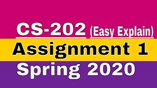 CS-202 Assignment No 1 Solution Spring 2020 | How to code HTML