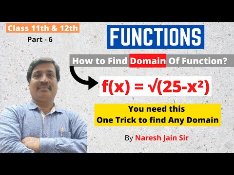 How to Find Domain of Any Function in Seconds | Find Domain of Functions class XI and XII | Part 6
