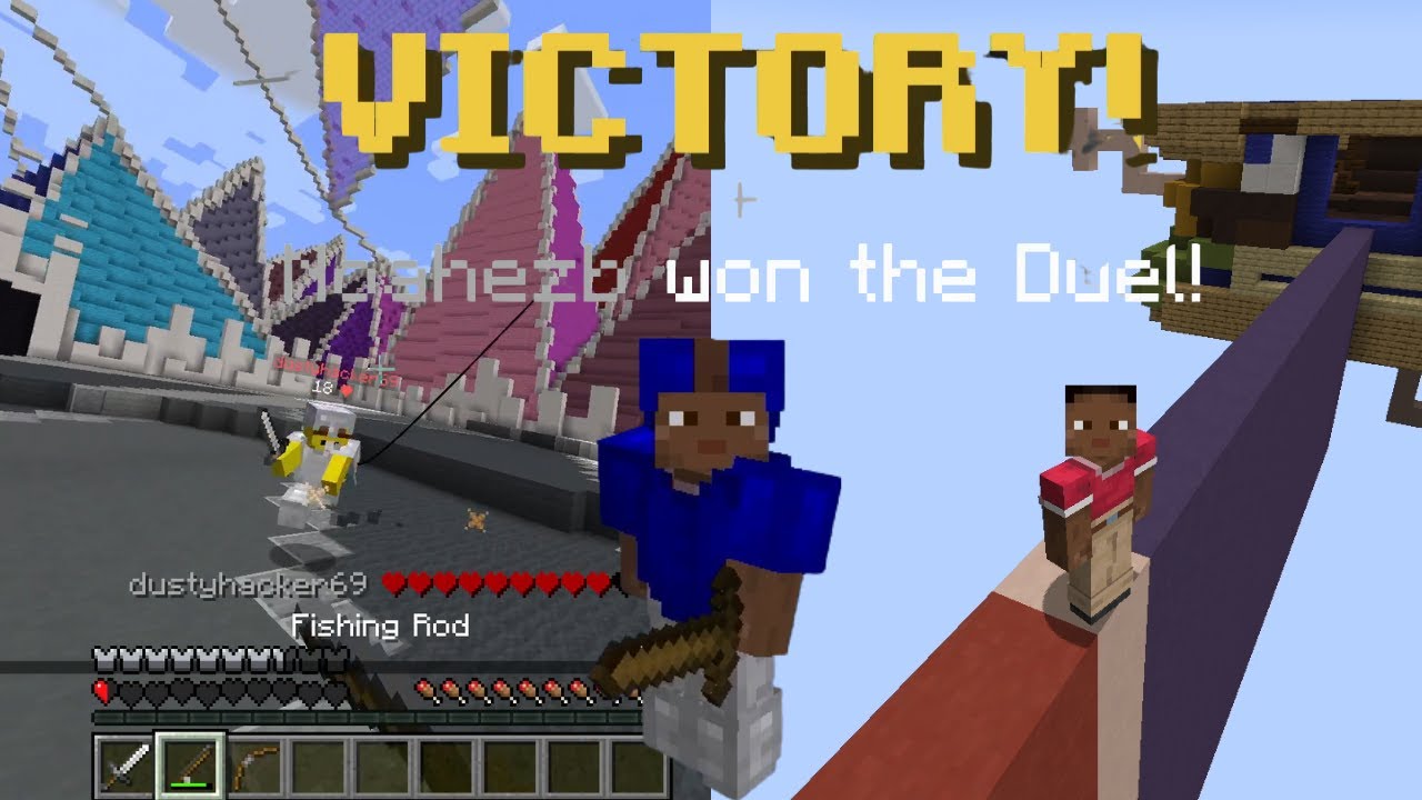 Winning Minecraft PvP with HALF a HEART?! - YouTube