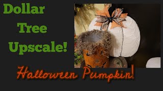 Upscale Dollar Tree Halloween Pumpkin.
