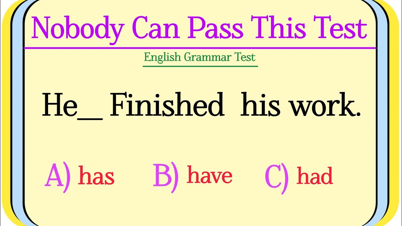 Mixed English Grammar Test: MOSTSeniors Can't Pass This Test|AdvanceGrammar|Quiz