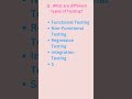 What Are Different Types Of Testing ❓#shortvideo #shorts #short #softwaretesting #manualtesting