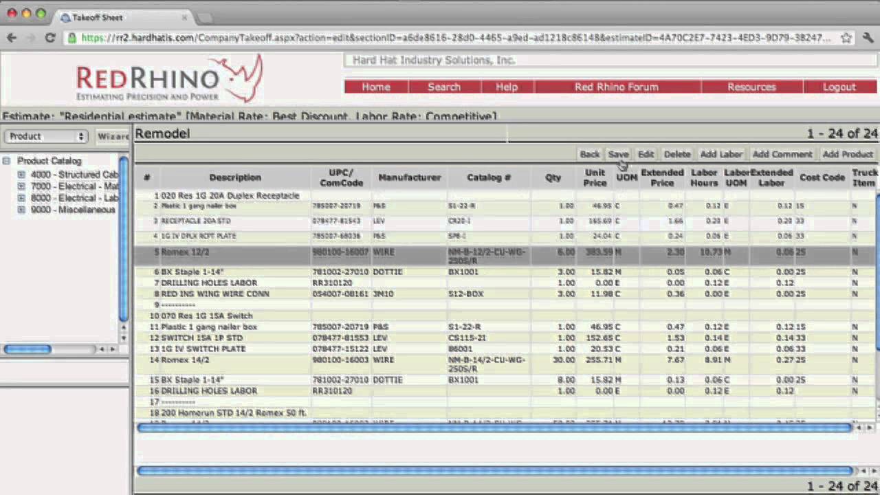Residential Estimate (Complete)