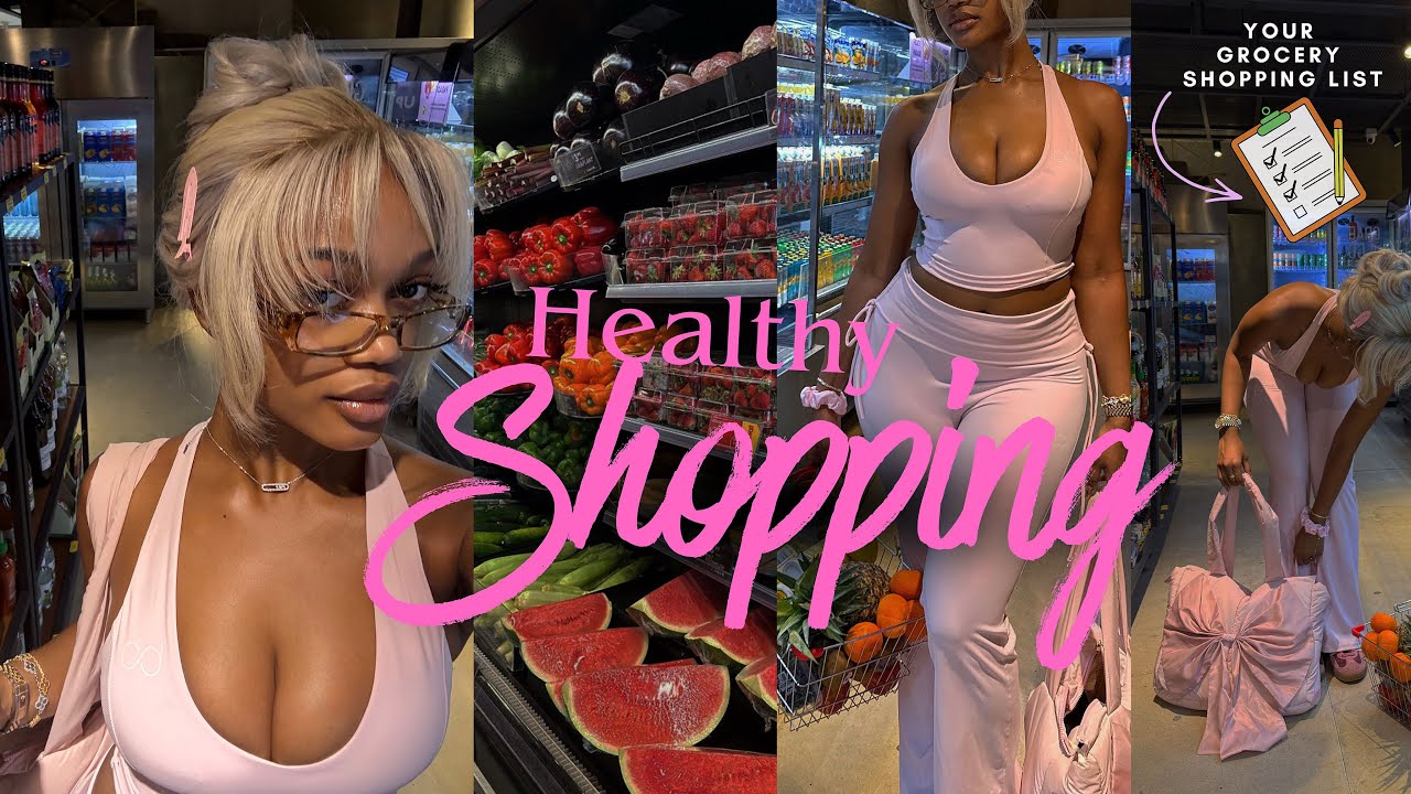 Healthy Shopping Vlog 🍓🥑🥭 - My weightloss grocery list & tips 📌