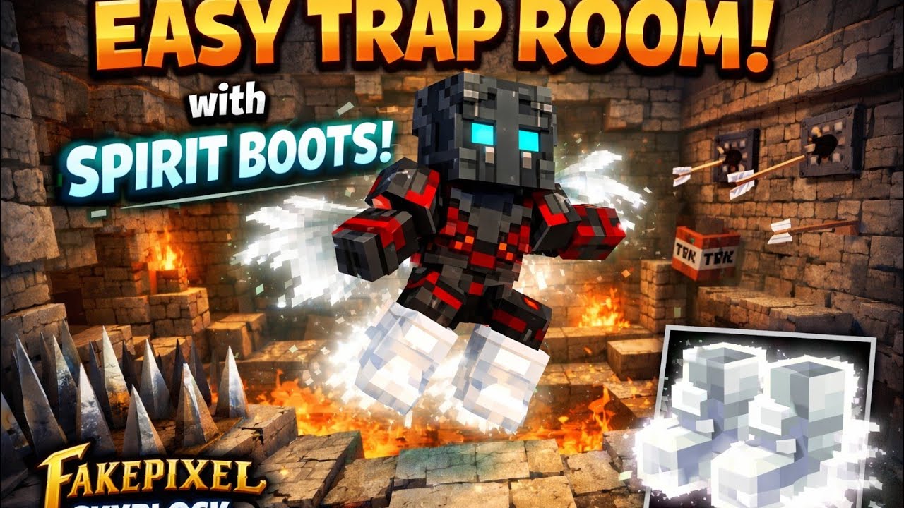 [FAKEPIXEL SKYBLOCK] Easiest way to do TRAP in DUNGEONS!!