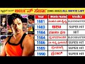 Arjun sarja hits and flops all movies list 19812023  vinsent kannada