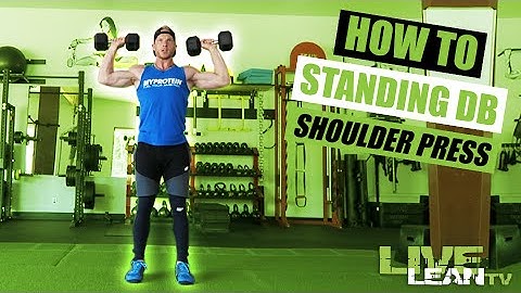 How To Do A STANDING DUMBBELL SHOULDER PRESS | Exercise Demonstration Video and Guide