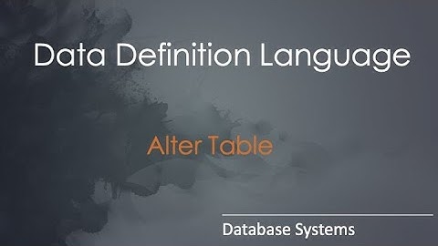 Introduction to SQL | Alter table statement