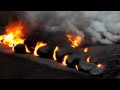 Molten lava repaves highway 130 - Island of Hawaii @DIGITAL-NECTAR
