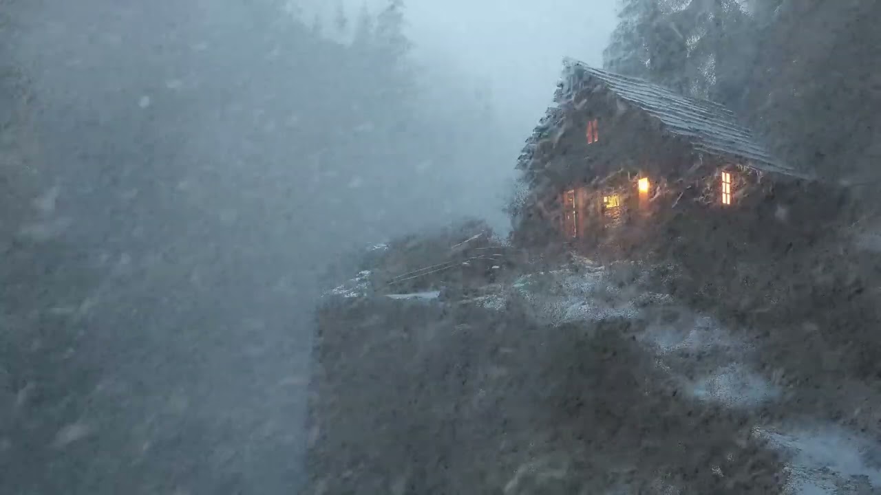 Frozen Winter Night Blizzard 🌨️ Powerful Howling Wind Sounds for Relaxing Deep Sleep