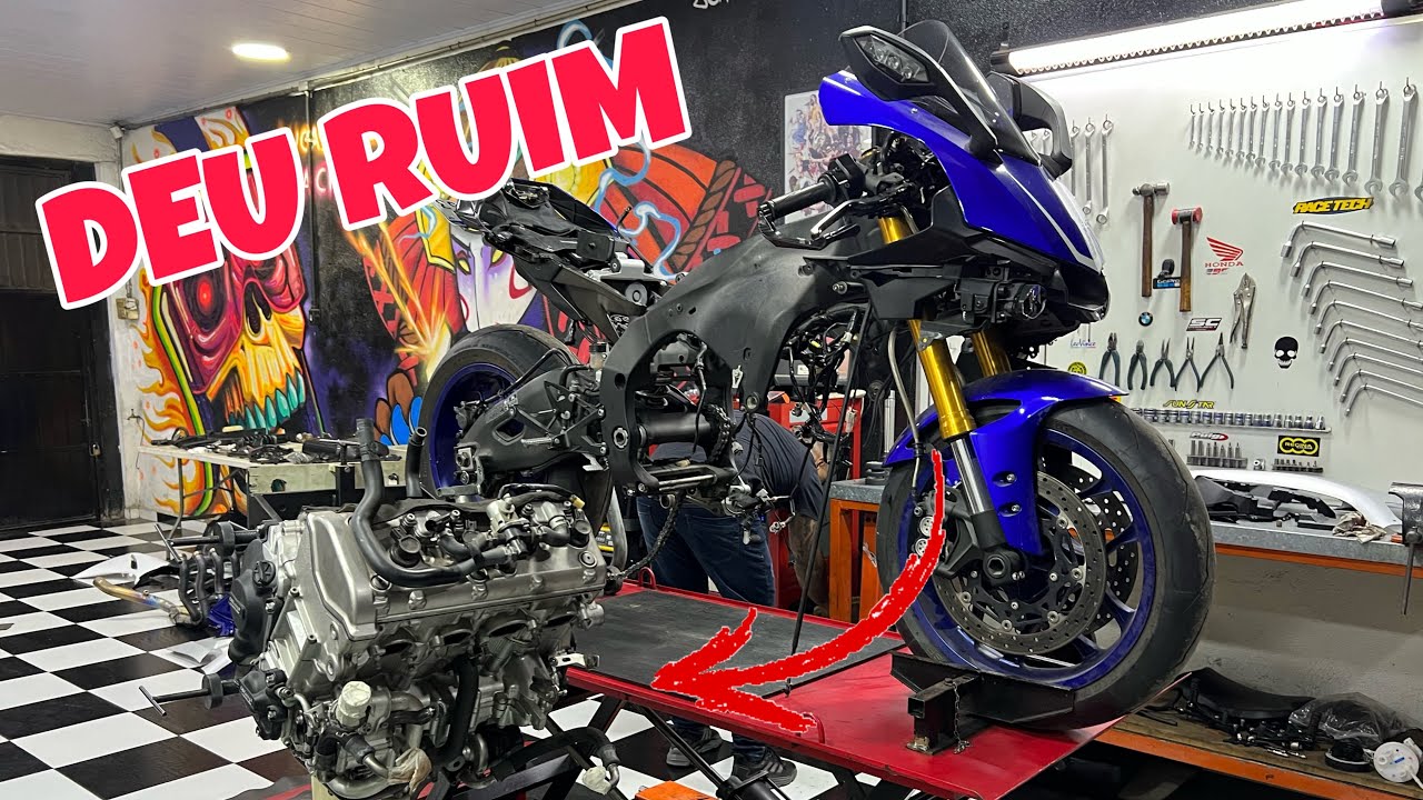 #4 TIRAMOS O MOTOR DA R1 PRA VER O PROBLEMA