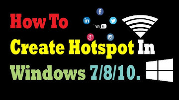 How To Create Hotspot Without Using Any Software |  In Windows 7/8/10