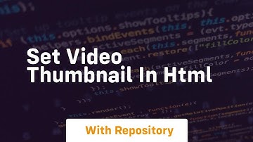 Set video thumbnail in html
