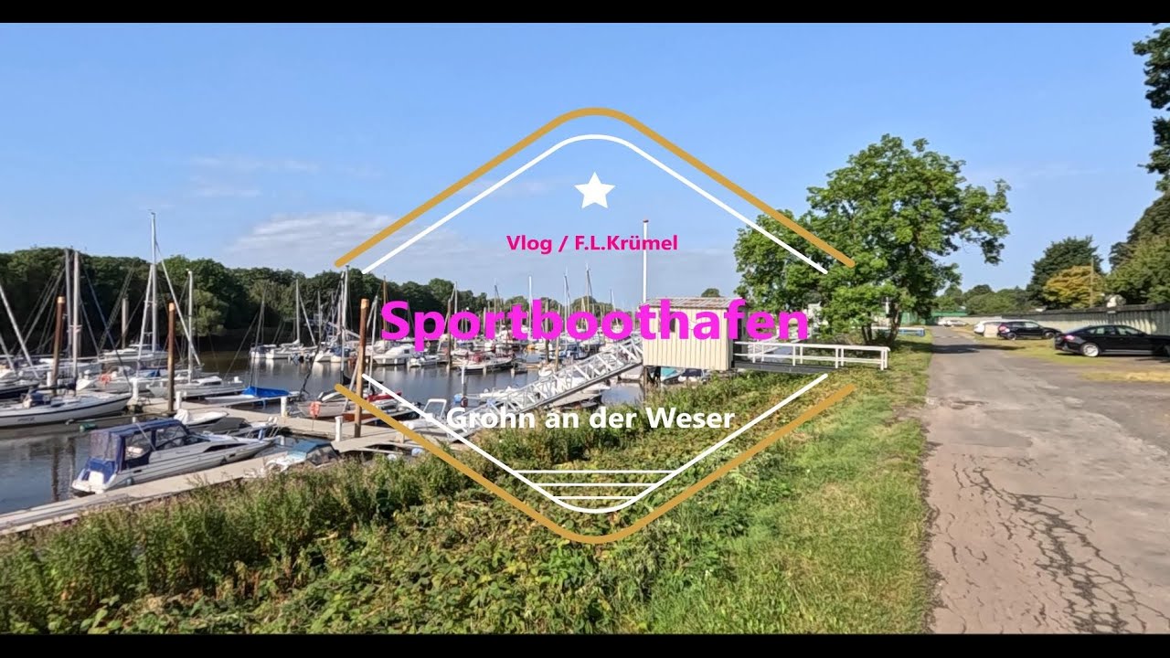 Sportboothafen Grohn an der Weser  (Lesum) in Bremen Vegesack