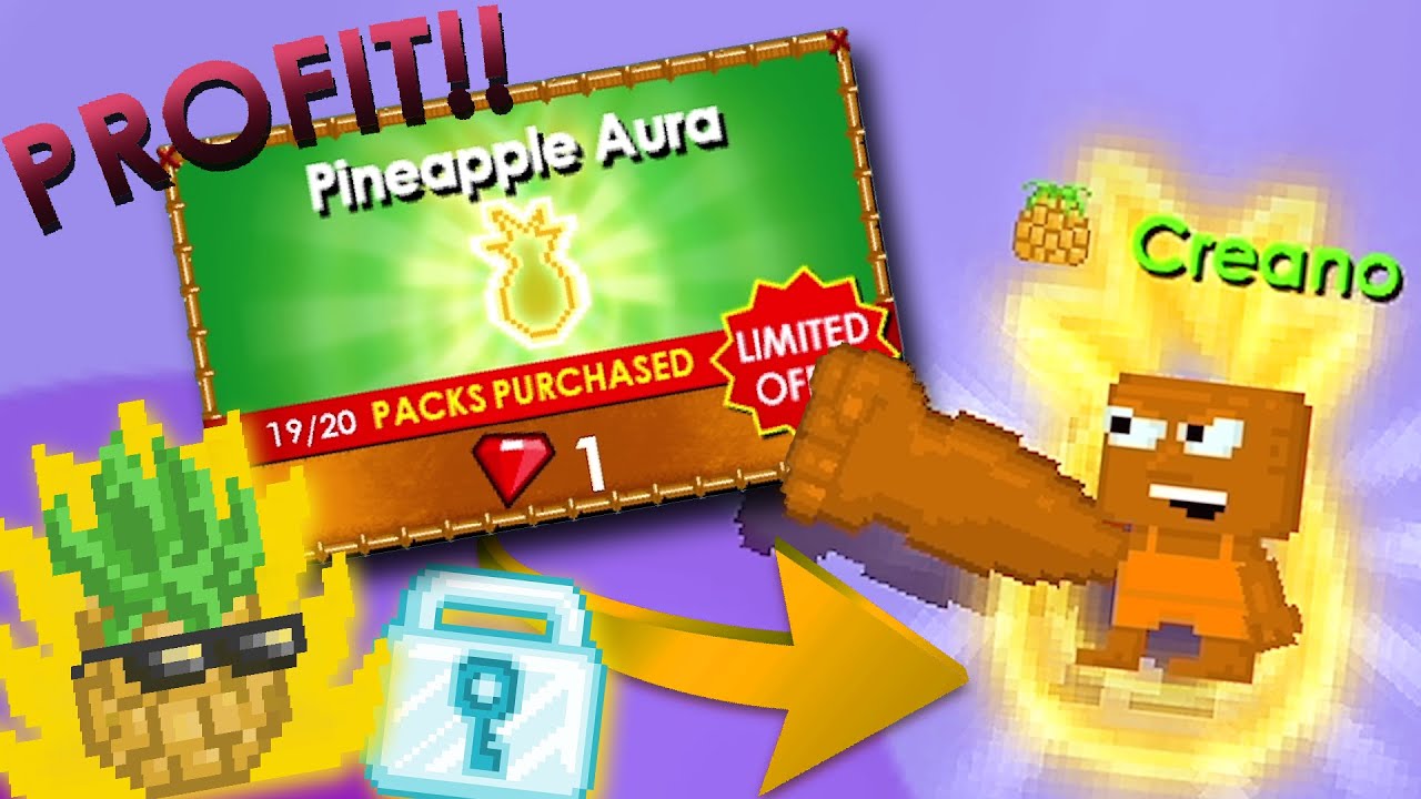 NEW PINEAPPLE AURA!! + INSANE PROFIT [SECRET] | Growtopia