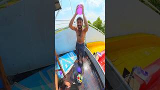 Crazy Purple Balloon Attack! Epic Blue Slide Soccer Catch Fail! #Shorts #Viral #Waterslide #POV