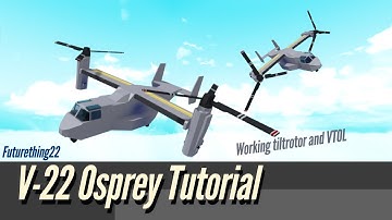 V-22 Osprey Tiltrotor Aircraft Tutorial (Roblox Build a Boat for Treasure)