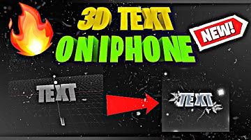 How to make 3D Text on IOS! Easy Tutorial | Iyan 3D