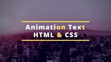 Create a Simple Text Animation Using Only HTML And CSS | Tahmid Ahmed