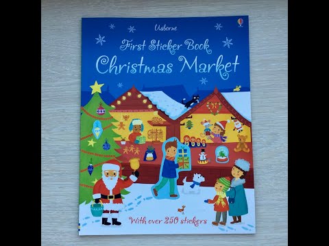 Обзор книги First sticker book - Christmas market