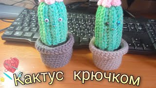 картинка: Вяжем кактус крючком.