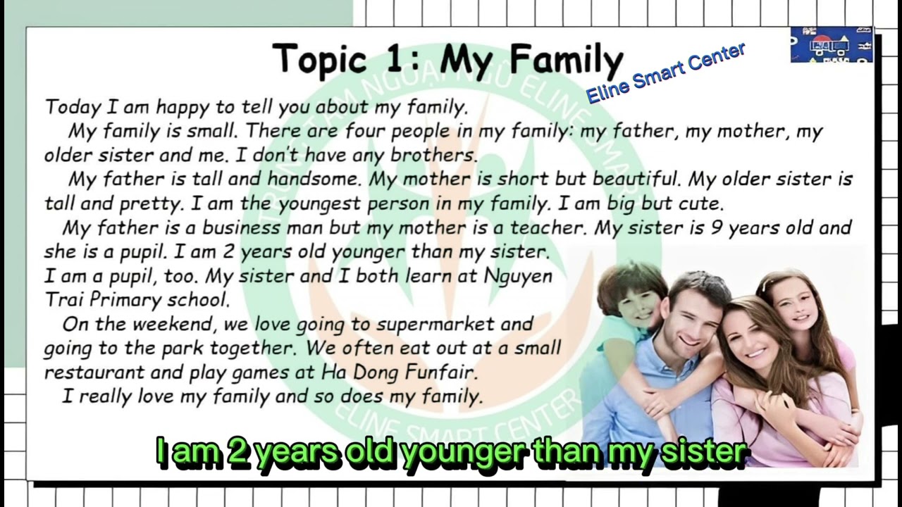 Topic 1: My family