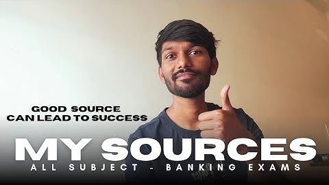 MY SOURCES FOR BANKING EXAM ✅