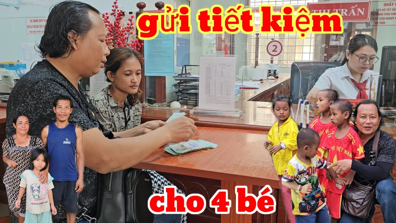 Rất vui gửi Tiết kiệm cho 4 bé Cha chếtt Mẹ C.âm điếc.Quyên nhận quà bất ngờ 