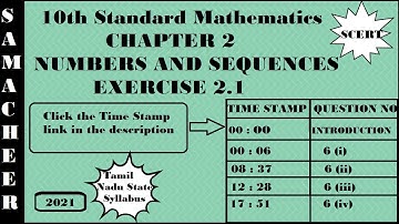 Exercise 2.1 Question No : 6 | Chapter 2 Numbers and Sequences | Tamil Nadu samacheer 10th Maths