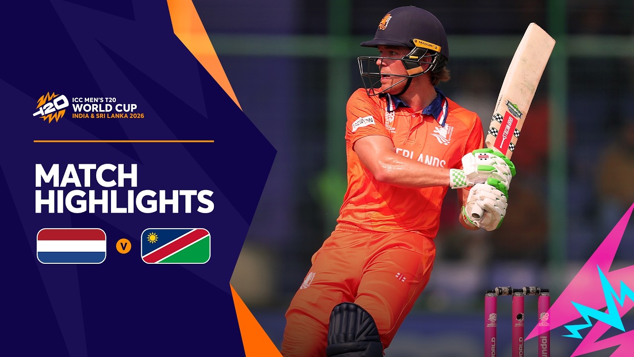 Netherlands v Namibia | Match Highlights | T20WC 2026