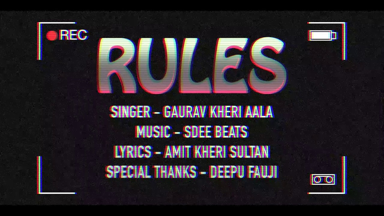 RULES Full Song  Gaurav Kheri Aala  Amit Kheri Sultan  New Haryanvi Song 2019