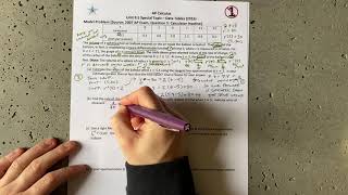 FRQ Walkthrough: Data Table Model Problem (2007 AP Exam | Question 5 | No Calculator)
