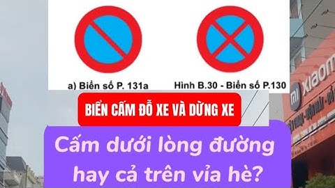 Cấm đỗ xe, cấm dừng và đỗ xe. Có được đỗ xe trên vỉa hè!