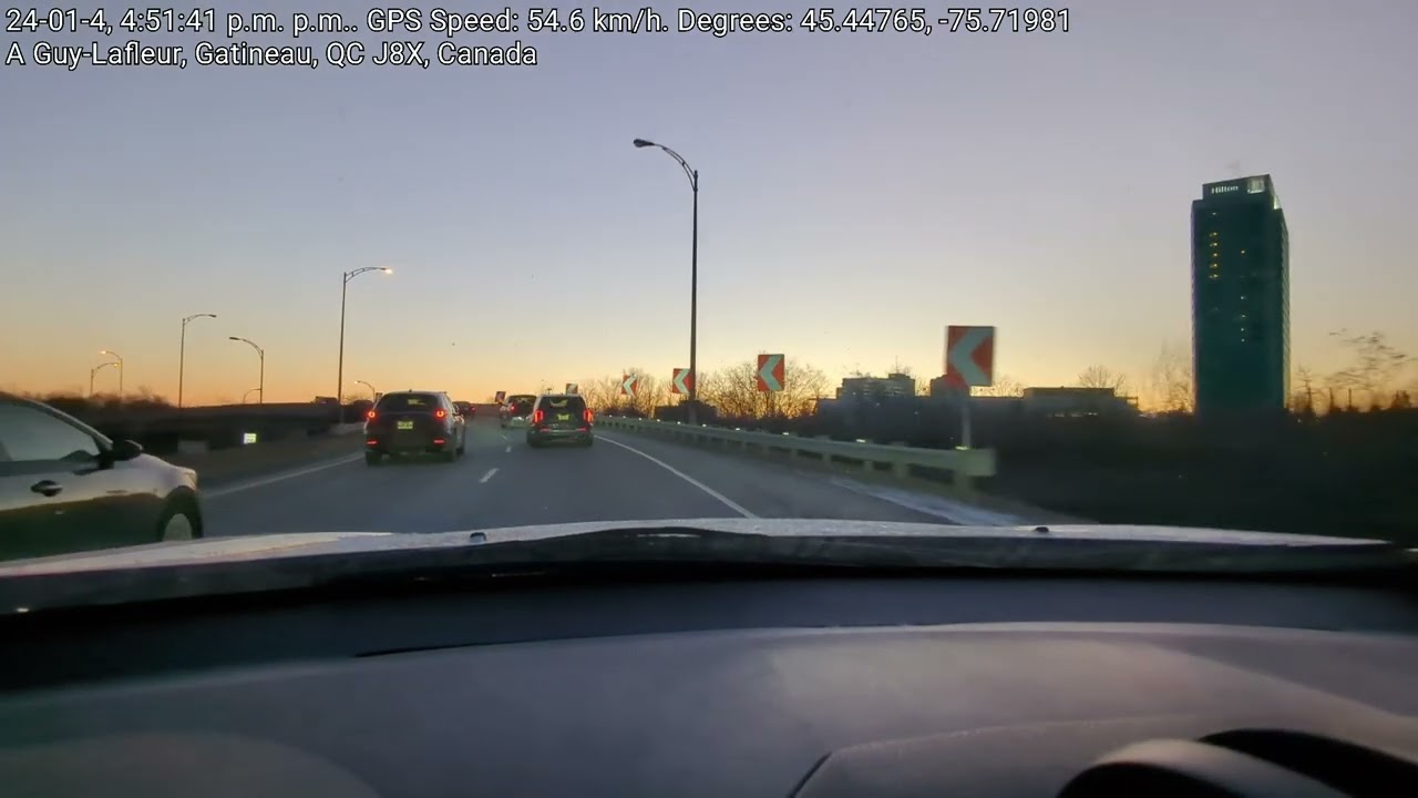 8 minutes of highway dashcam ASMR car driving sound