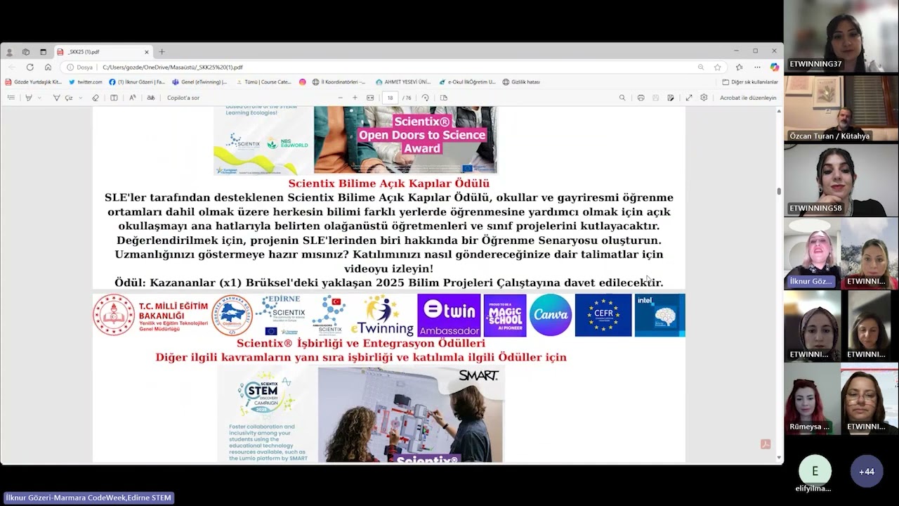 eTwinning'den Scientix ve STEM Projelerine Uygulamalar ve Fırsatlar
