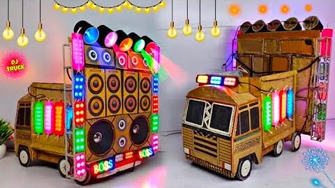 Mini Dj Setup | how to make mini dj setup with cardboard Making Dj truck | dj gadi, dj wala video
