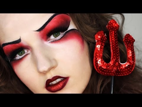 RED HOT DEVIL Makeup & Costume Halloween Tutorial - YouTube