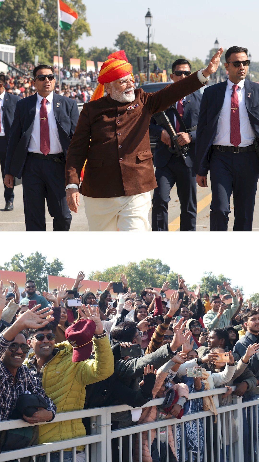 PM Modi arrives at Kartavya Path for 76th Republic Day | #shorts