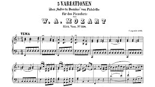 Mozart: 5 Variations on Salve tu Domine, K.398/416e - Walter Klien, 1959 - VOX SVBX 5407