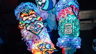 kandi cuff シングルのＸベースカフの作り方 part1